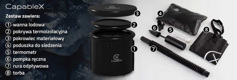 WANNA Beczka DO MORSOWANIA XXL 420L Termometr Duży i SOLIDNY Basen