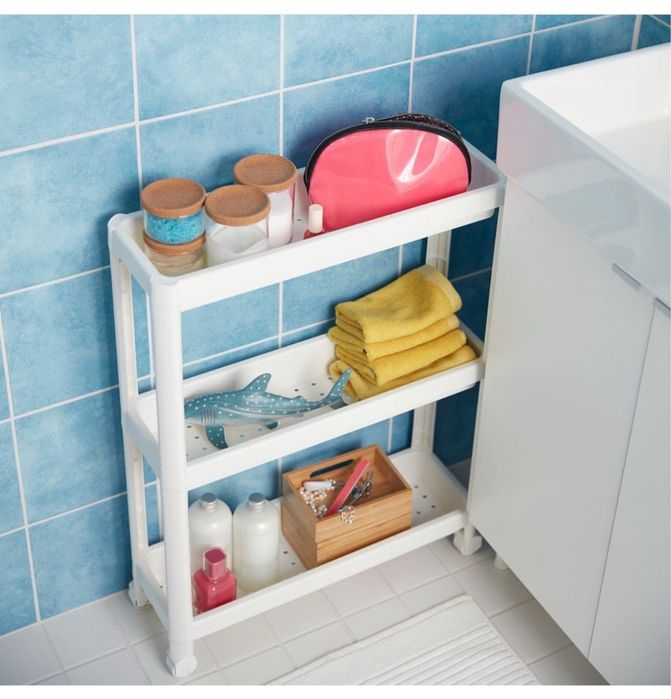 IKEA .Стеллажи/этажерки , тележки VESKEN .ИКЕА.В белом и черном цветах