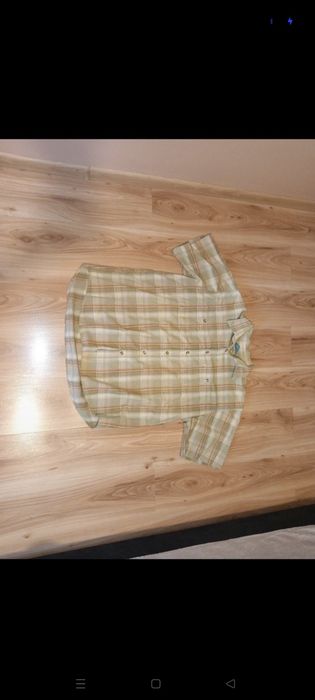 musztardowa koszula męska w kratę rozmiar XXXL