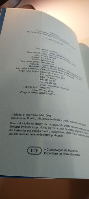 Morrer para Viver, Como o Corpo Combate a Doença - Marion D. Kendall