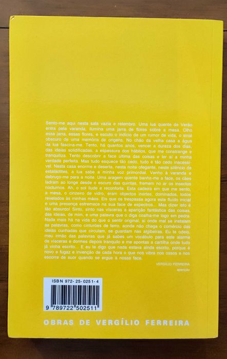 Livro "Aparição" | Virgílio Ferreira