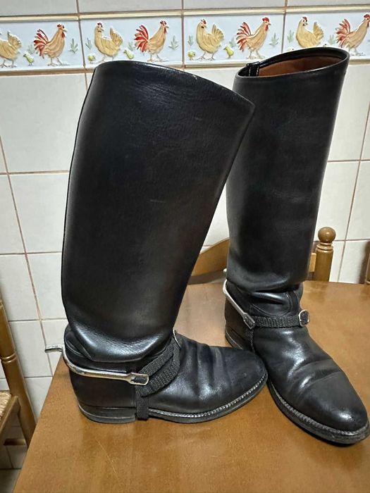 botas cabedal preto