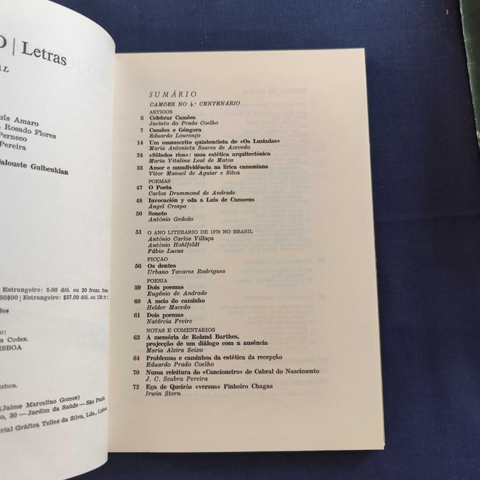 Revista Colóquio Letras 55 - Maio 1980