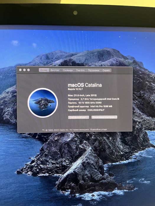 iMac 21.5 (late 2013) i5 16/1TB SSD