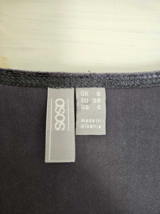 sukienka asos retro vintage guziki welur 36 S