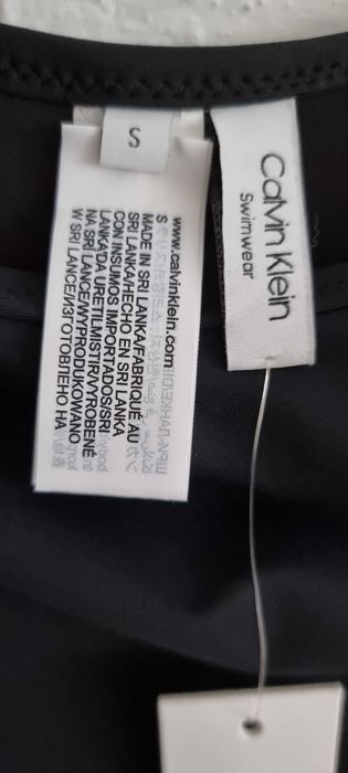 CALVIN KLEIN strój kąpielowy czarny XS S 34 36 jednoczęściowy