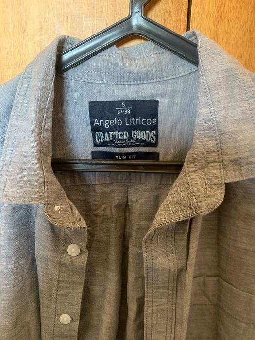 Camisa cinzenta, slim fit