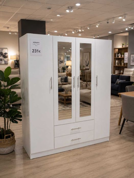 PREÇOS INCRIVEIS ROUPEIRO COM 4 PORTAS COM ESPELHO NOVO ENVIO GRATITO PAGA NA ENTREGA