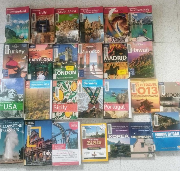 26 Livros & Guias Viagem/Mapas (Rough Guides, Lonely Planet, Frommers)