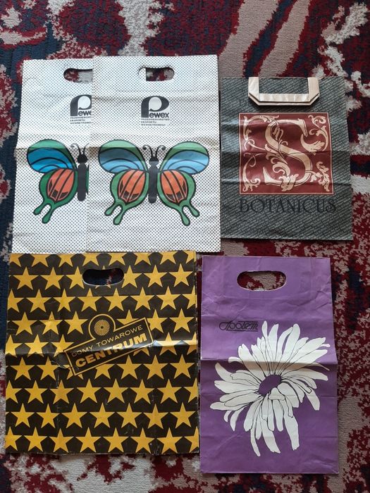 PRL torebki papierowe - oryginalne, cena za całość, 5 szt.