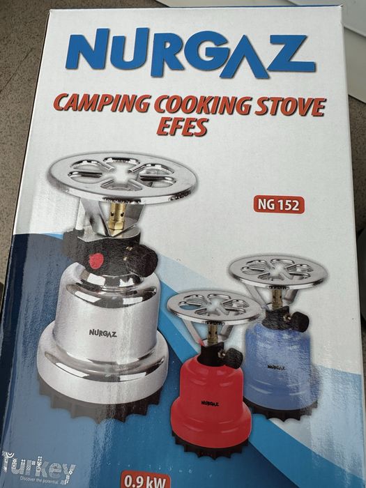 Газова туристична плитка-обігрівач з пʼєзо Nurgaz