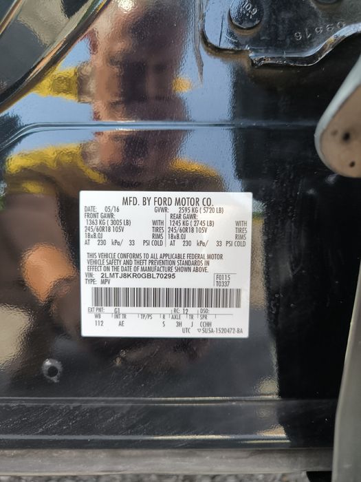 Lincoln MKX 2016 VIN 2LMTJ8KR0GBL70295 фото оголошення 14 з 15