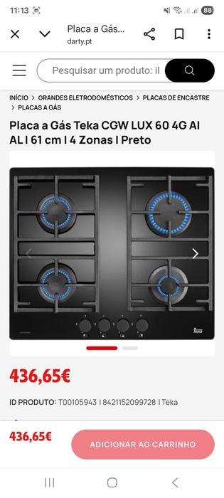 Venda placa vidro gás