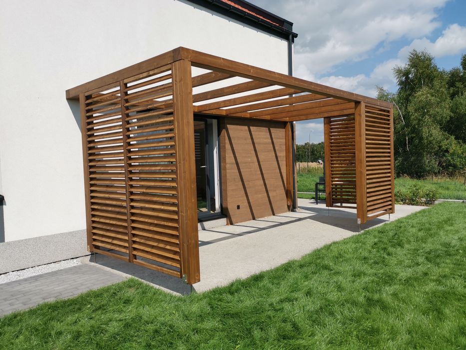 Pergola, zadaszenie tarasu, poliwęglan, wiaty,KVH