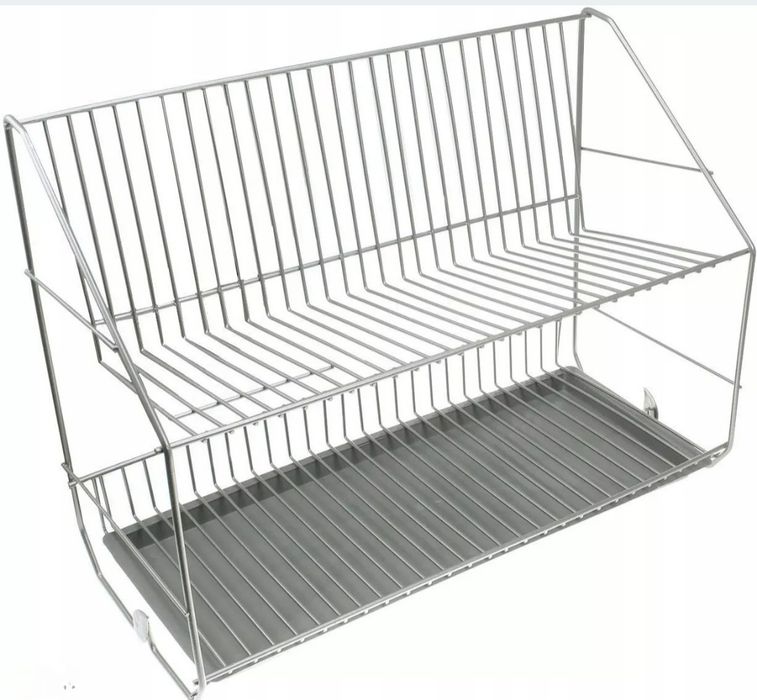 Suszarka do naczyń stalowa stojąca wisząca dwupoziomowa