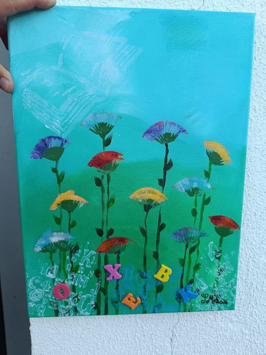 Quadro pintura especial á mão