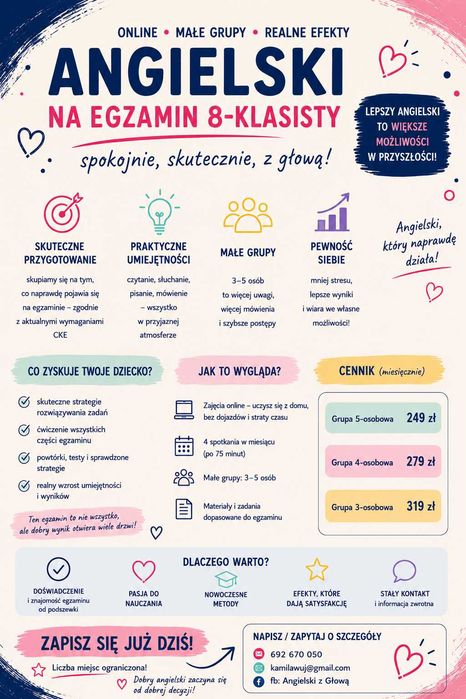 ANGIELSKI ONLINE- Egzamin Ósmoklasisty 2027
