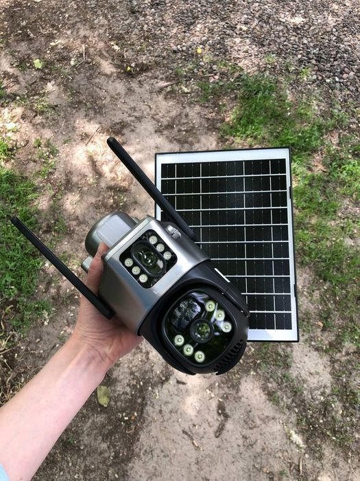 Камера відеонагляду 4g автономна сонячна панель видеонаблюдение TP15B