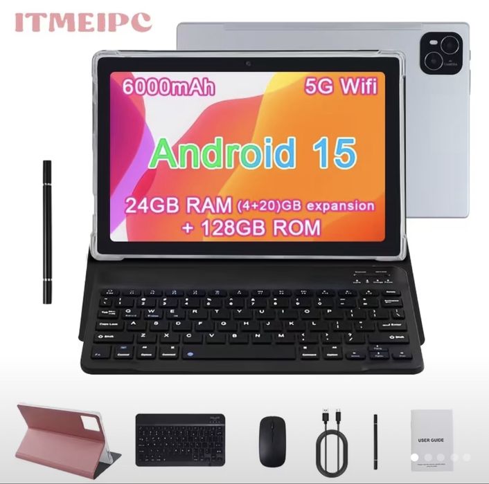 Планшет з чохлом, миша, клавіатура, стилус. 10ʼ1 діагональ, 128 Гб