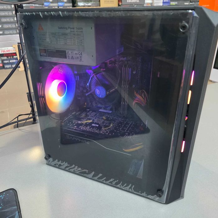 Комютер Intel Core i3-9100, 16GB DDR4, Sapphire RX 470, SSD 480GB