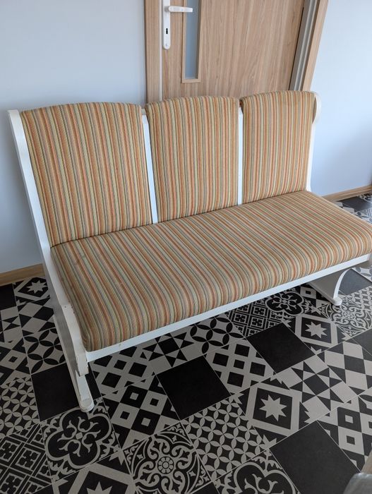 Sofa ławka tapicerwana z oparciem 120