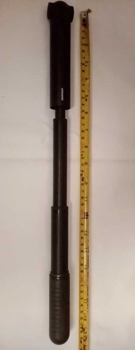 Bomba de ar manual Decathlon para Bicicleta compacta estrada preta