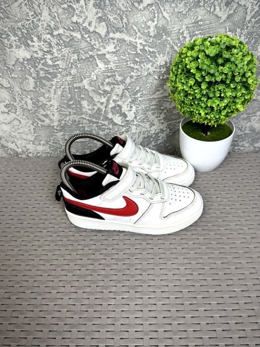 Nike Court Borough Low 2 кроссовки 32 размер детские кожаные белые