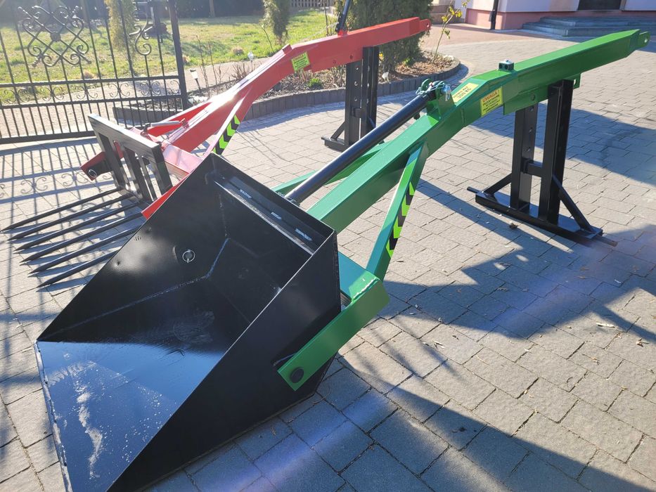 Ładowacz/ TUR na tył ciągnika HYDRAULICZNY łyżka do ziemi/ Widły DOWÓZ