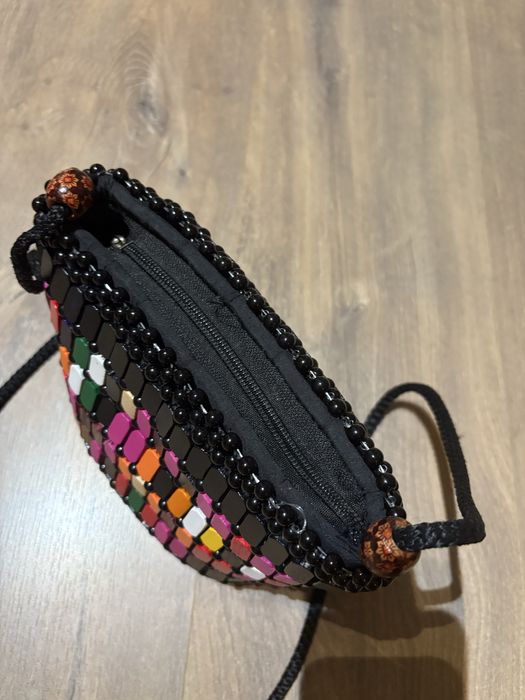Torebka handmade drewniana wielokolorowa
