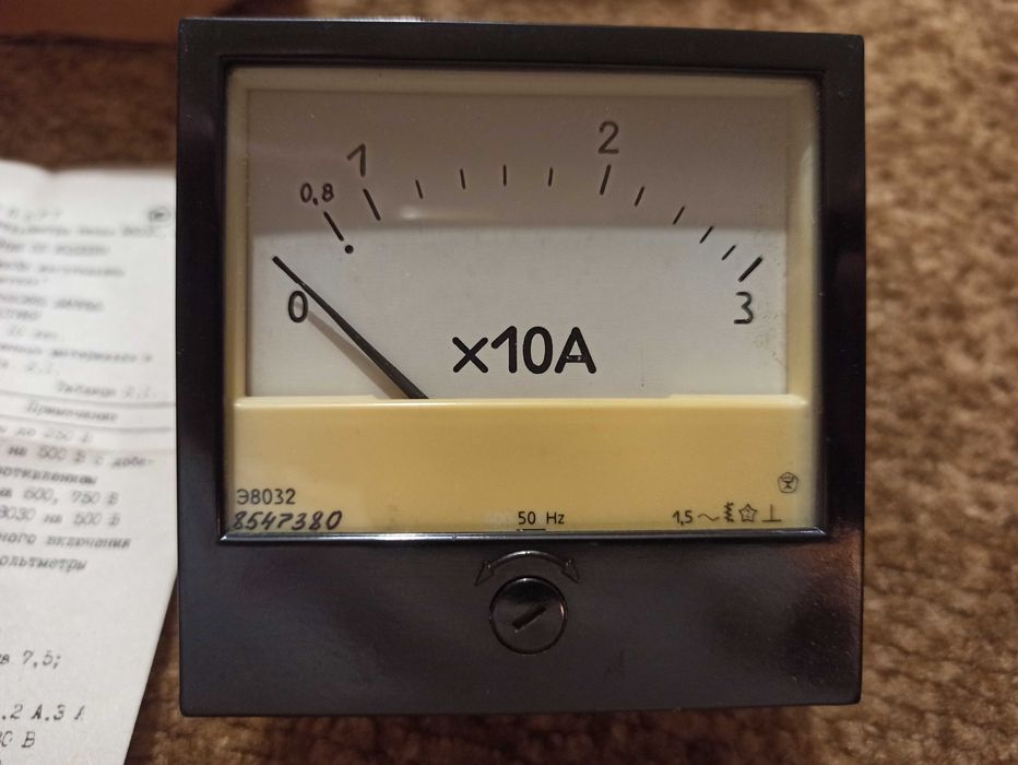 Амперметр щитовий Э8032 змінного струму 30A