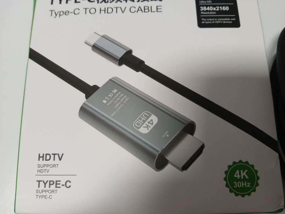Cabo usb C to HDMI macho 4 K (3 metros)