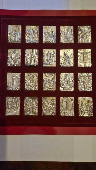 Album medalhas Vida Cristo em relevo