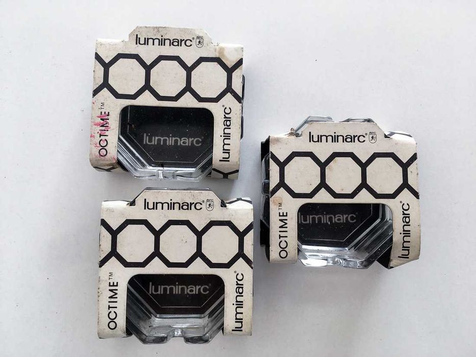 3 Cinzeiros Luminarc Octime - NOVOS