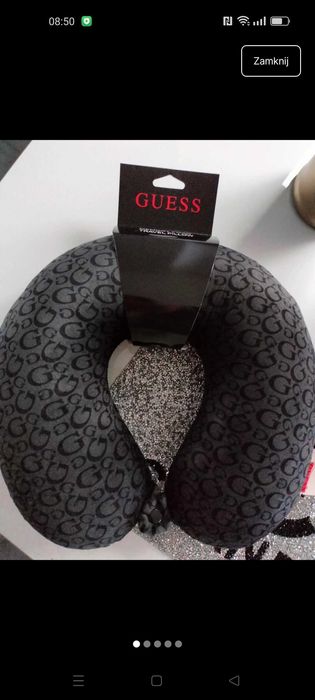 Guess zagłówek poduszka podróżna nowa