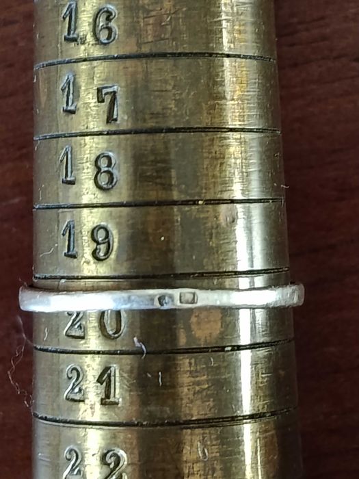 Anel Antigo Prata e Ouro Português Contrastado 1,7 gr Tamanho 20