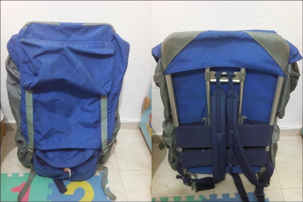 Mochila de Campismo e Espigões.