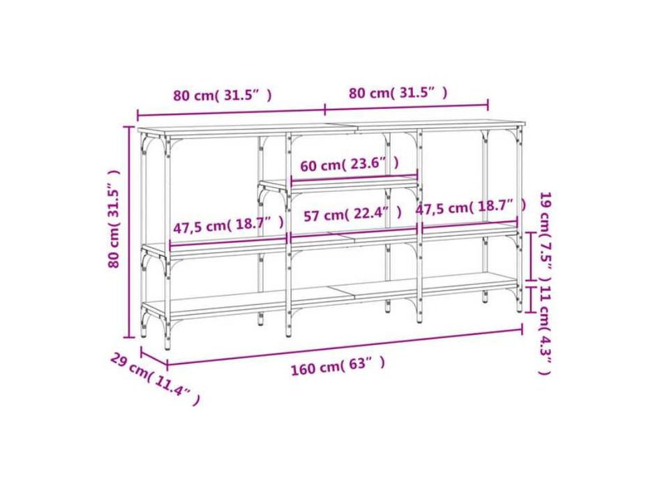 Estante de madeira e ferro (Nova)