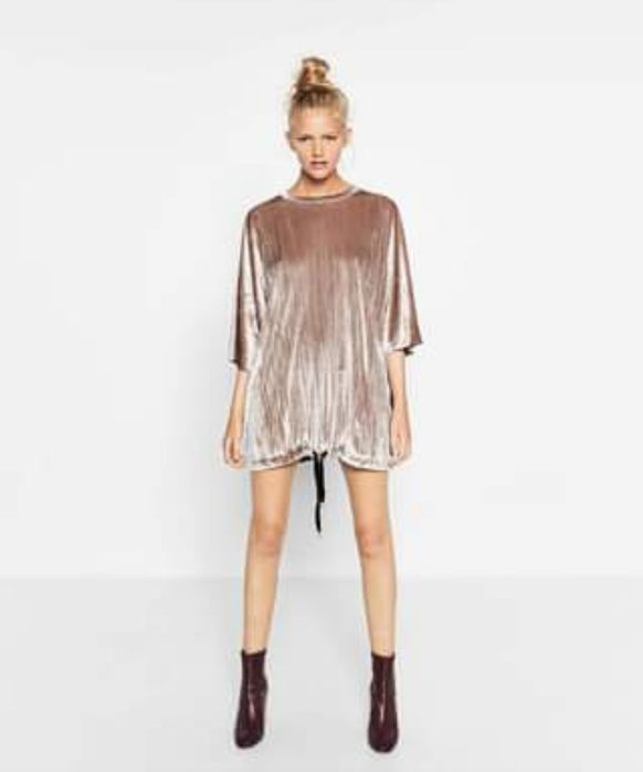 Vestido / Camisolão veludo Zara
