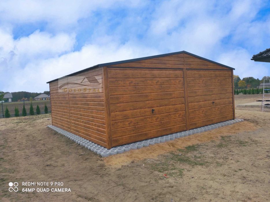 Garaż blaszany drewnopodobny 6x6 6x5 4x6, 7x6, 4x5, 3x5, 9x6, 7x7