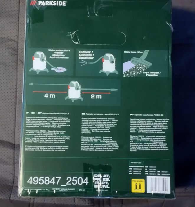 Aspirador Seco húmido Parkside 1300W novo