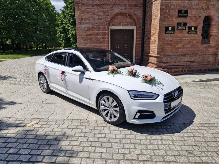 Audi A5 do ŚLUBU - Białe Auto z Kierowcą Katowice Śląsk  Wolne Terminy