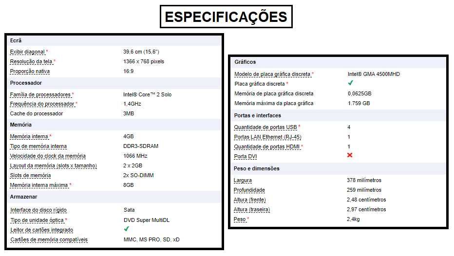 2 portáteis Acer e Toshiba (para reparação)