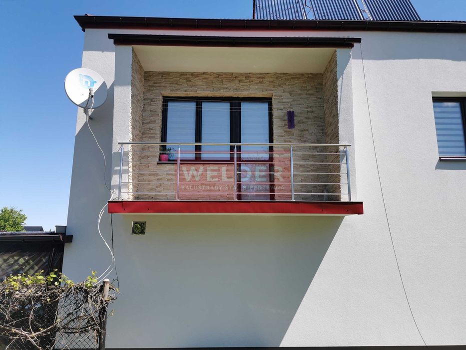 Balustrada harfa barierka antracyt Schody Balkon stal nierdzewna