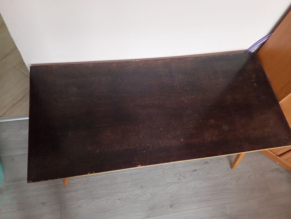 Ława brązowy PRL stół stolik 55 cm x 120 cm