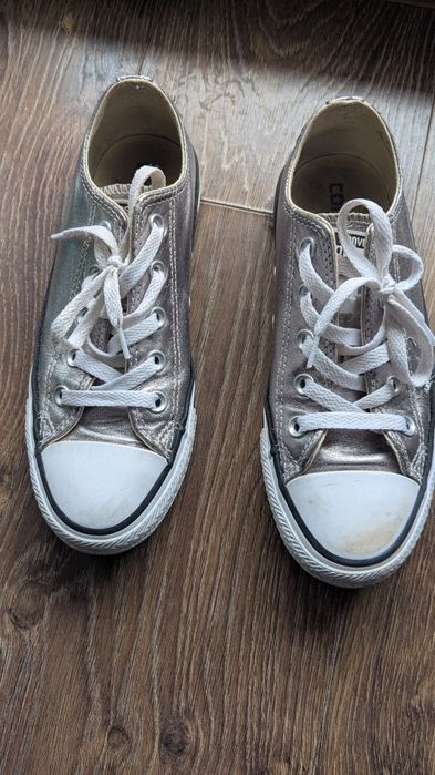 Trampki Converse 37 srebrne metaliczne All Star