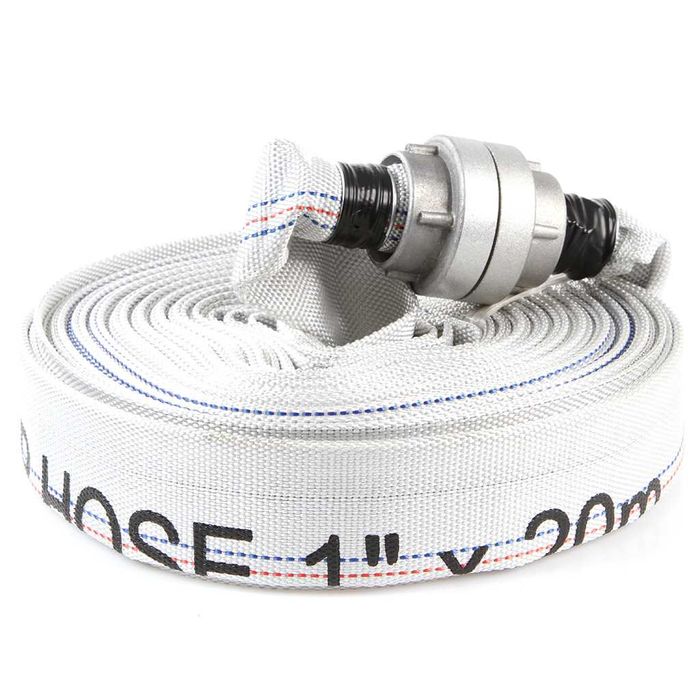 Wąż do wody 1'' 20m / Biały ze złączkami / 25mm