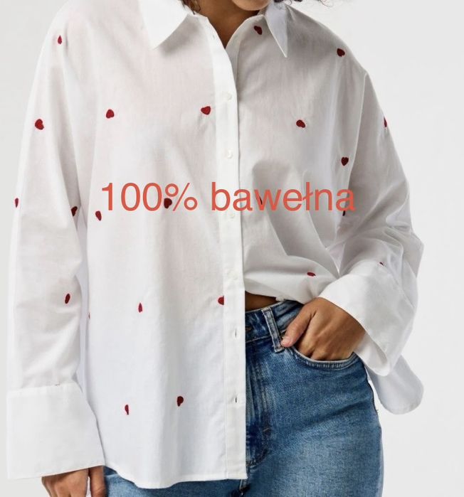 Koszula serca 100% bawełna nowa
