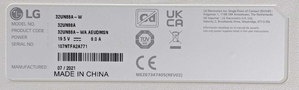 Новий Main Board EAX69242502 (1.0) для монітора LG 32UN88A запчастини