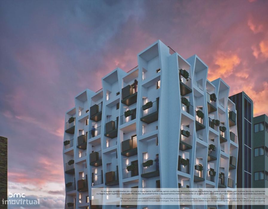 T1 Novo c/ Varanda no Empreendimento Bela Vista Tower (Matosinhos)