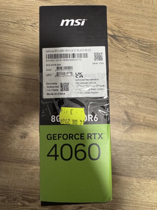 GeForce RTX 4060 Ventus 2X black 8G OC